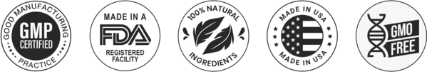 FDA Registered, GMP Certified, Made in USA, Non-GMO