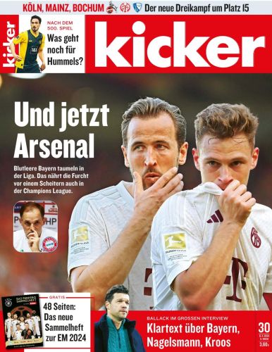 Cover: Kicker Sportmagazin No 30 vom 08  April 2024