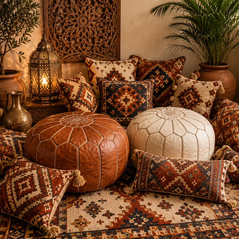 Pouffes and Cushions