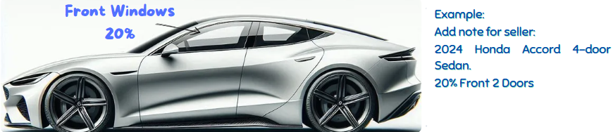 Pre-Cut Window Tint Kit Example