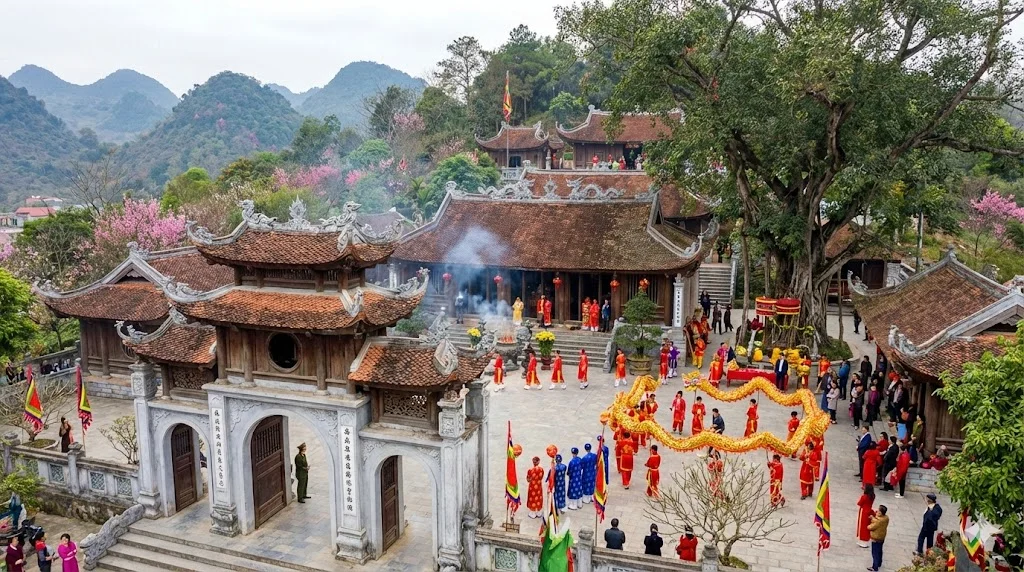 Cổng chính Đền Mẫu Đồng Đăng linh thiêng