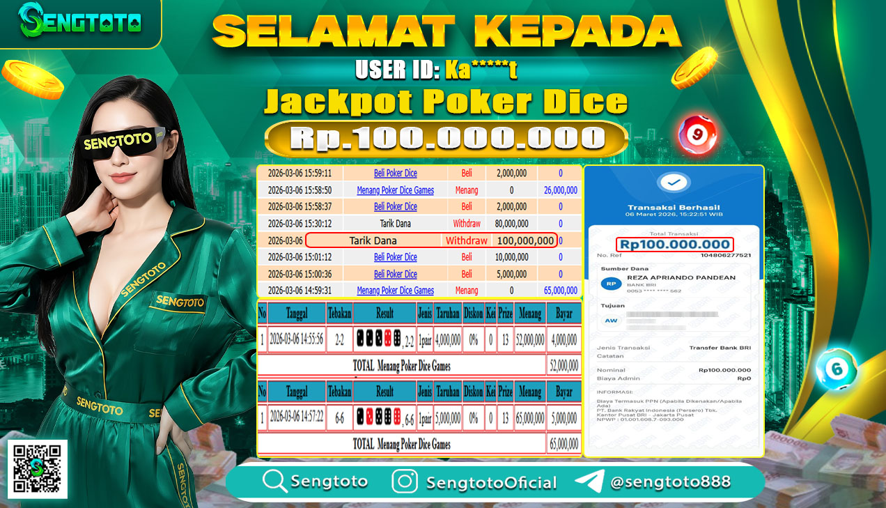 BUKTI PEMBAYARAN LIVE GAME POKER DICE GAMES
