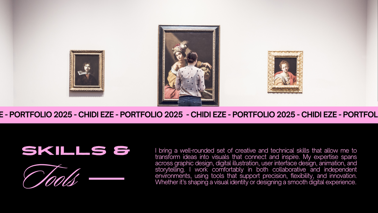 Black and Pink Modern Clean Portfolio Presentation