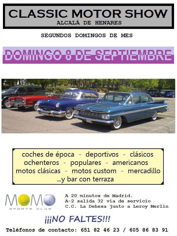 CLASSIC MOTOR SHOW Alcalá de Henares 2ºs domingos de mes - Página 16 Cartel-09-19