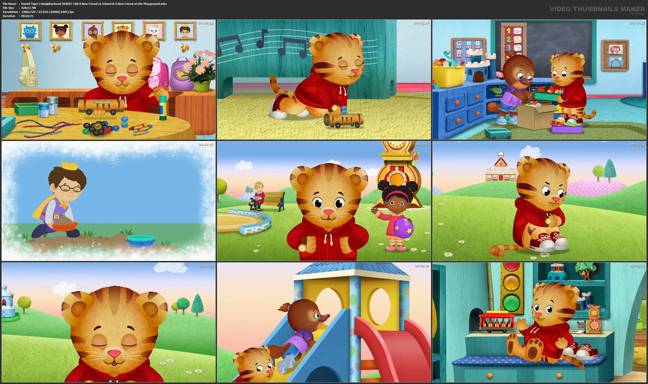Daniel Tiger's Neighborhood S04E07-E08 A New Friend at School & A New Friend at the Playground.mkv
