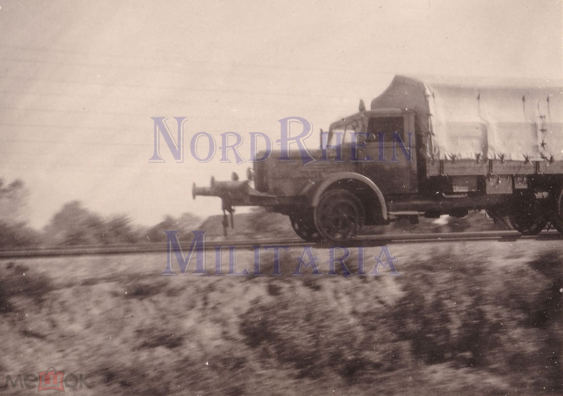 Локомобиль Вермахта. Грузовик. Транспорт. Оккупация. Украина.