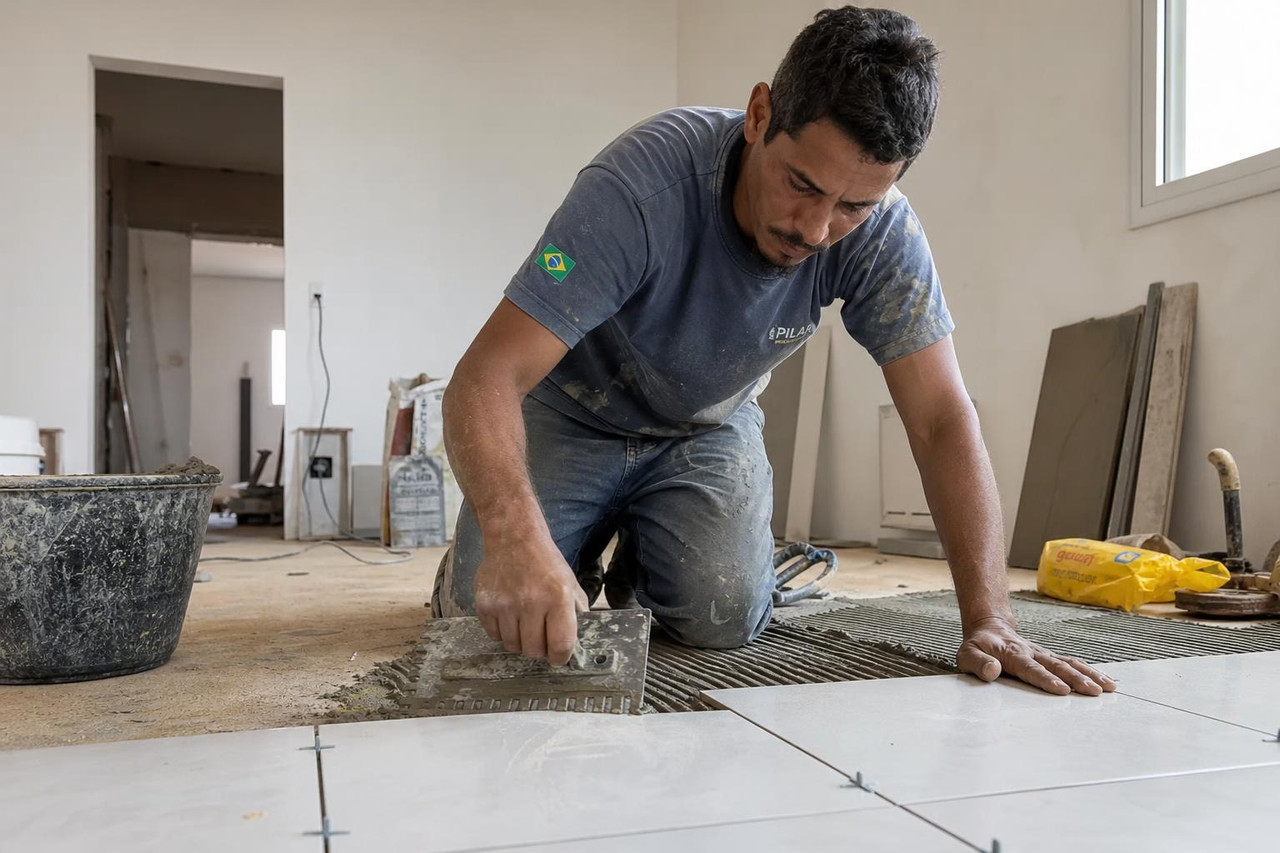 Assentamento de piso cerâmico profissional