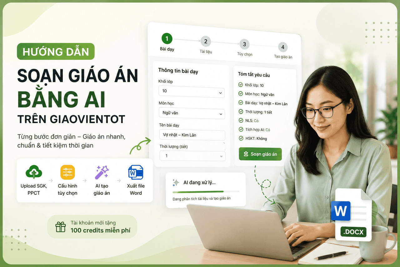 Screenshot công cụ Soạn giáo án trên GiaoVienTot