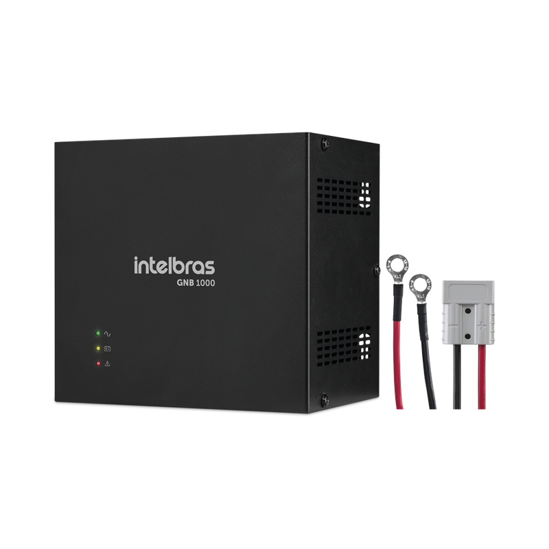 Nobreak Intelbras GNB 1000 Vista Frontal com cabos