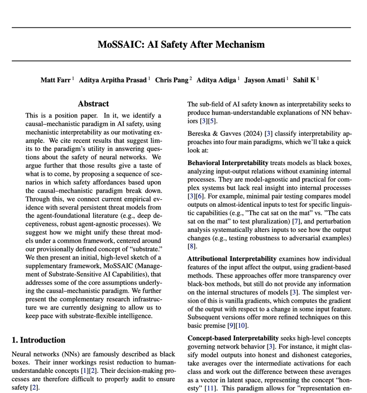 Management of Substrate-Specific AI Capabilities (MoSSAIC) 