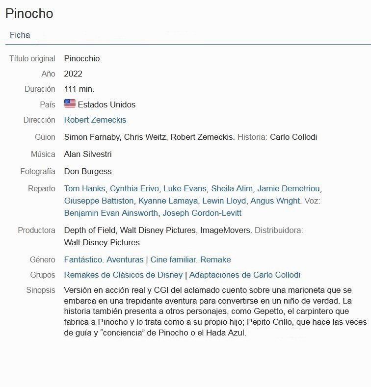 Pinocho [Pinocchio] 2022 WEBRip 1080p Ligero ZS