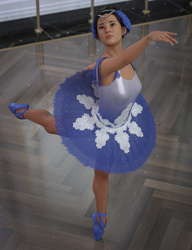 dForce Clara Ballerina Outfit for Genesis 8 and 8.1 Females