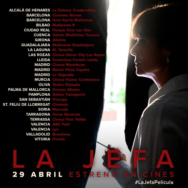 LA PELÍCULA “LA JEFA”, CON AITANA SÁNCHEZ GIJÓN, SE ESTRENA HOY CON 27 COPIAS VÍA FILMAX