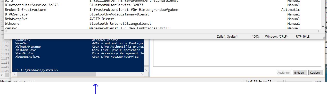 Sroll bar invoked by previos long codelines makes text file otput complete