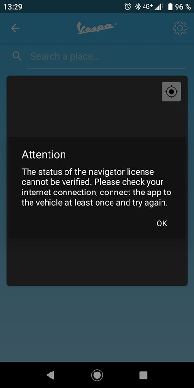 vespa tft display navigation quotation