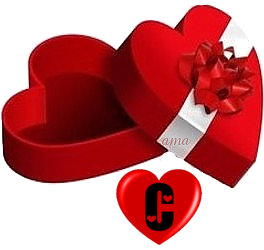 Corazon Rojo con Cinta Blanca  C