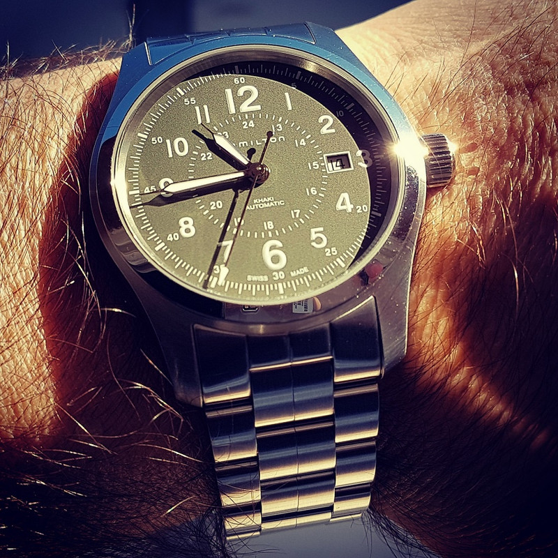 Hamilton Khaki Field Auto 42mm 100M Green Dial Cal. H10 Ref. H70