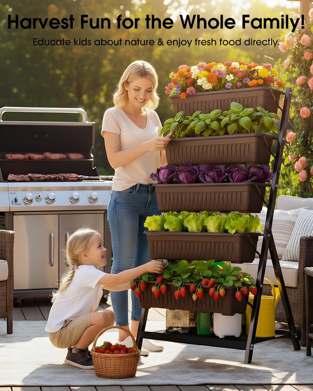 5-Tier Vertical Raised Garden Bed Planter