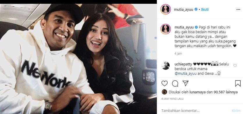 Unggahan Mutia Ayu didatangi Glenn Fredly lewat mimpi