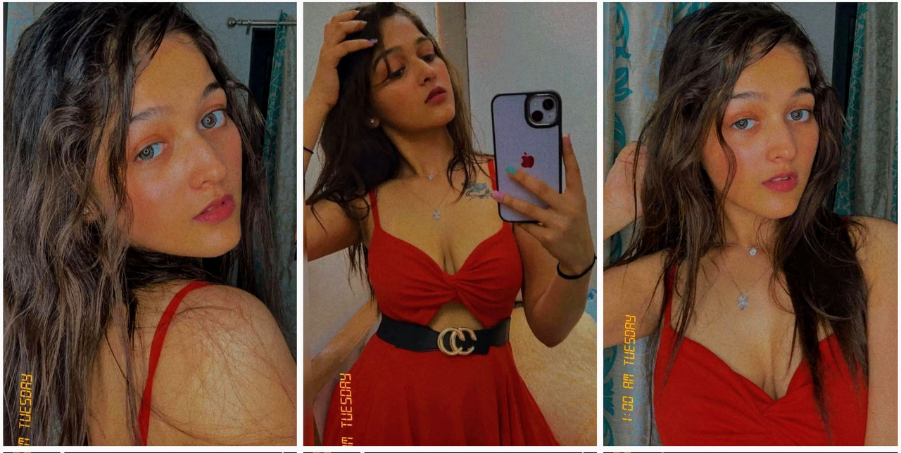 Isha modi showing her tattoo on boobs and rubbing it exclusive viral video