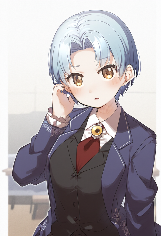 depth of field, 1girl, {{{angela (project moon)}}}, artist_ yukie (kusaka shi),  s-850041842