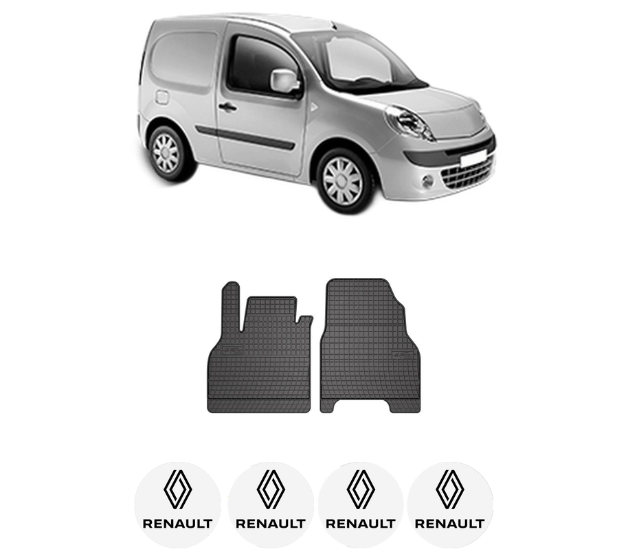 Set covorase presuri RENAULT KANGOO Express (FW0/1_) din 2008-2019, auto, din cauciuc thermoplastic, 4 Stickere auto cu RENAULT