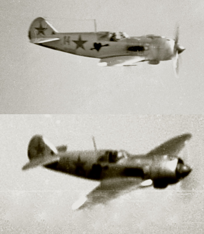 Lavochkin-La-5-unknown-unit-Blue-14-with-Black-heart-emblem-in-flight-ebay-02