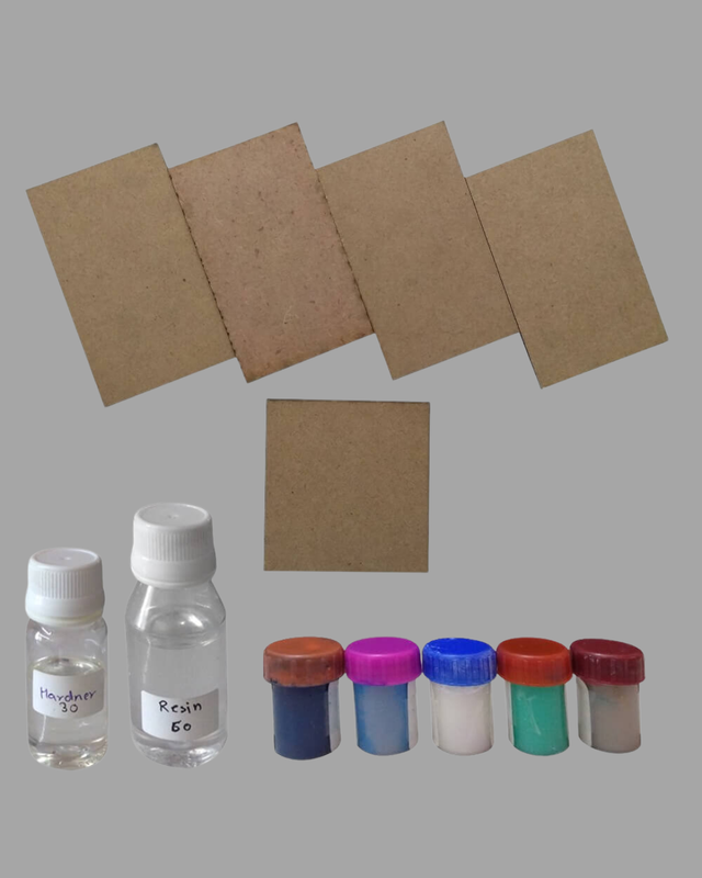 Resin Art on MDF Pen Stand DIY Kit