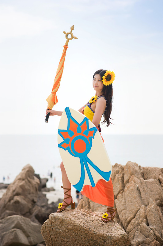 英雄联盟_ Pool Party Leona cosplay-ACGMAO.COM