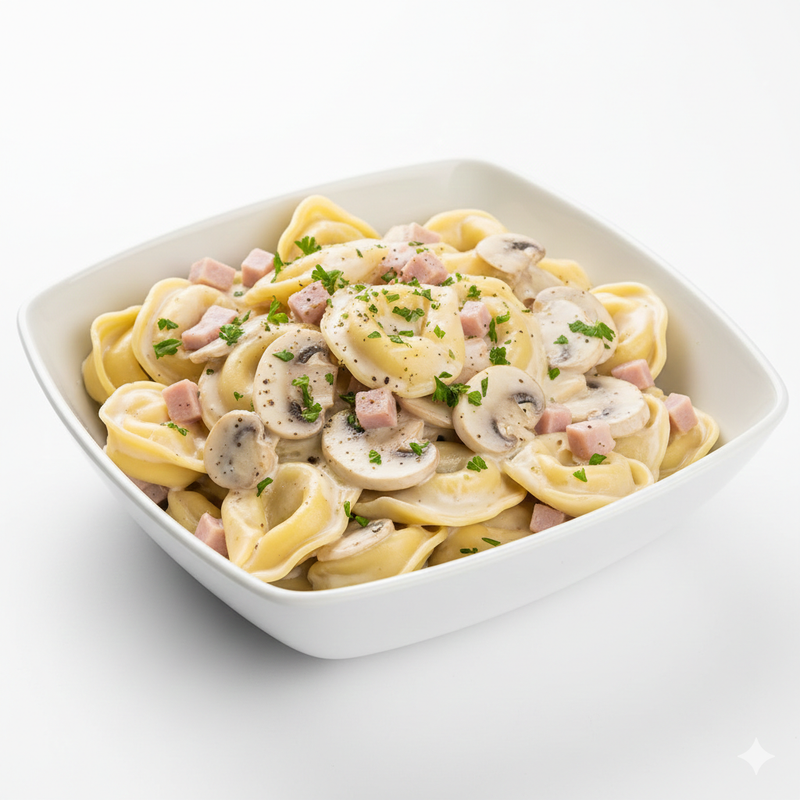 Tortellini Con Nata Y Champiñones