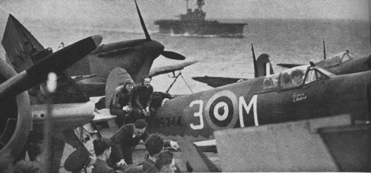Royal_Air_Force_Spitfires_on_USS_Wasp_(CV-7),_in_May_1942 HMS Eagle in background