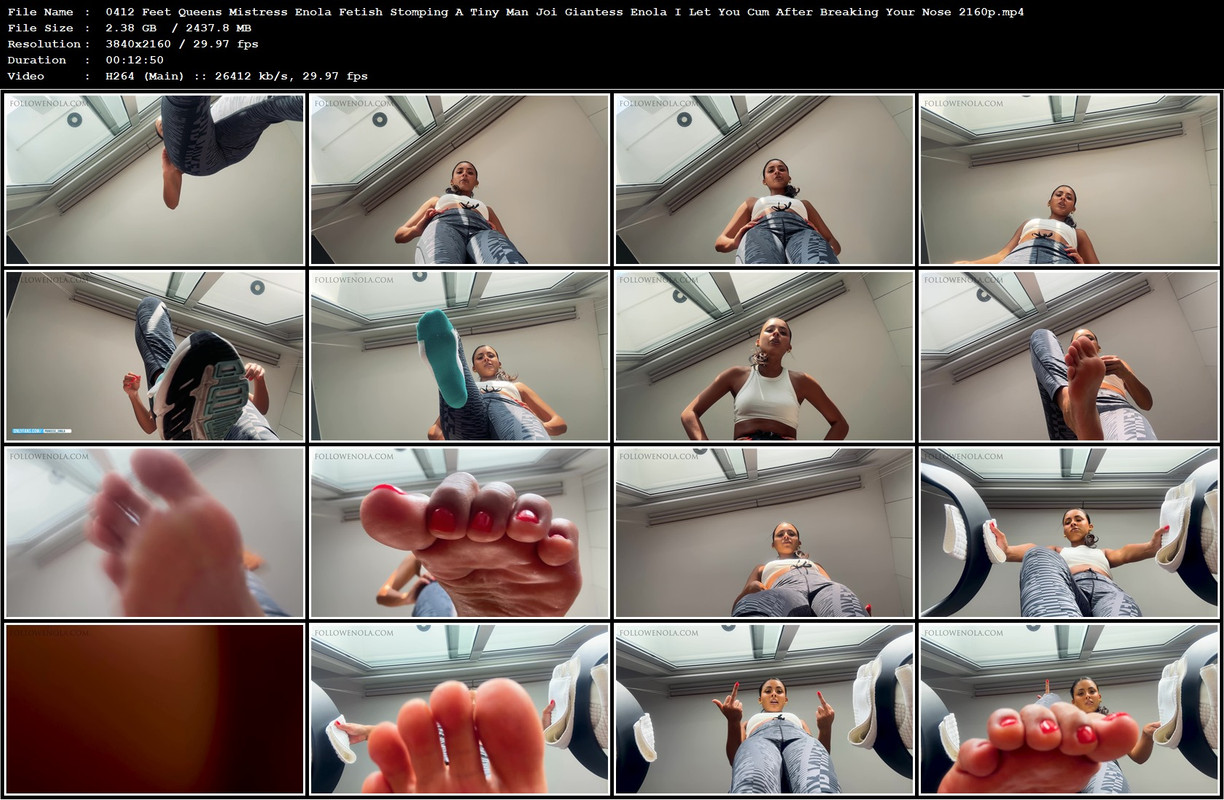 0412 Feet Queens Mistress Enola Fetish Stomping A Tiny Man Joi Giantess Enola I Let You Cum After Br