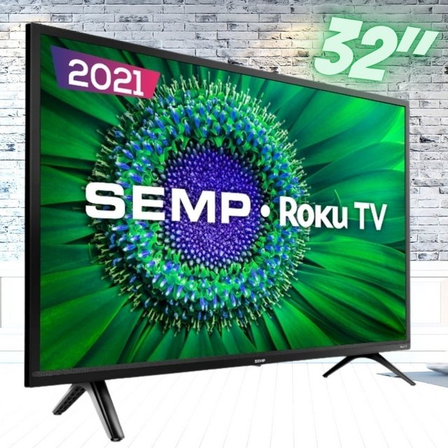 Smart TV Semp 32″ Roku LED HD R5500 Wi-Fi Dual Band 3 HDMI 1 USB com Controle por Aplicativo