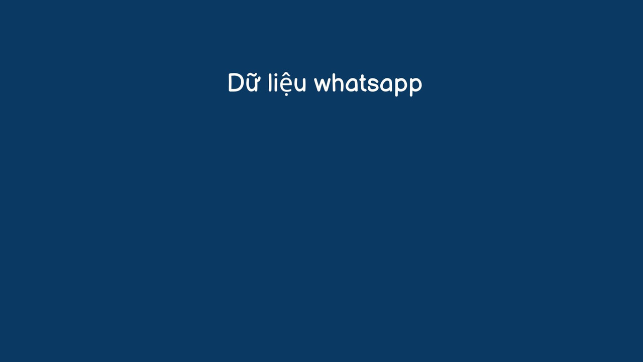 Dữ liệu whatsapp