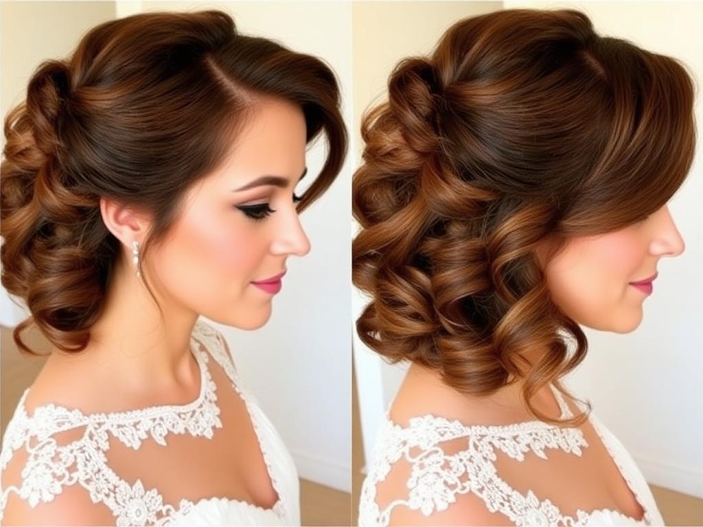 Clearly Defined Side Section with Organized Curls