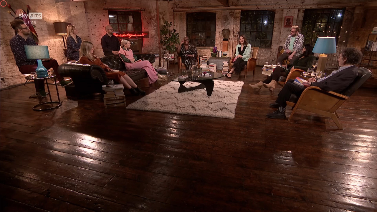 11.22 - 17.00.00 - Sky Arts Book Club Live. Andi Oliver and Elizabeth....ts_snapshot_01.59.51.565