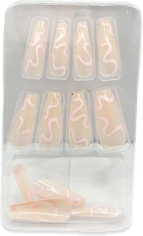 Daily Use Ballerina Nails 12 Pcs Designer (bone)