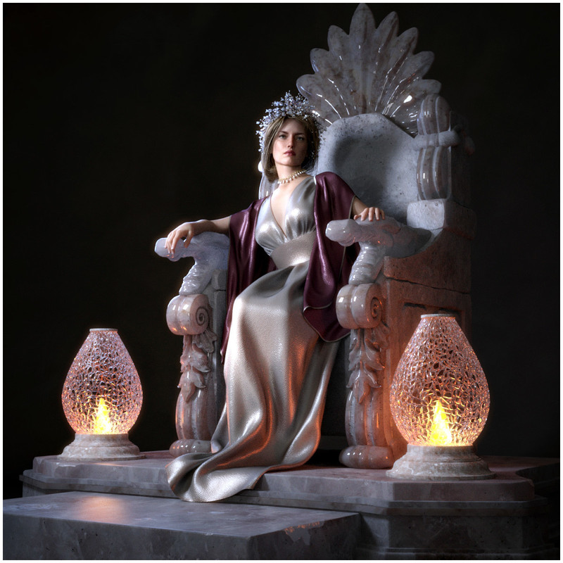 Stone Throne for Daz Studio