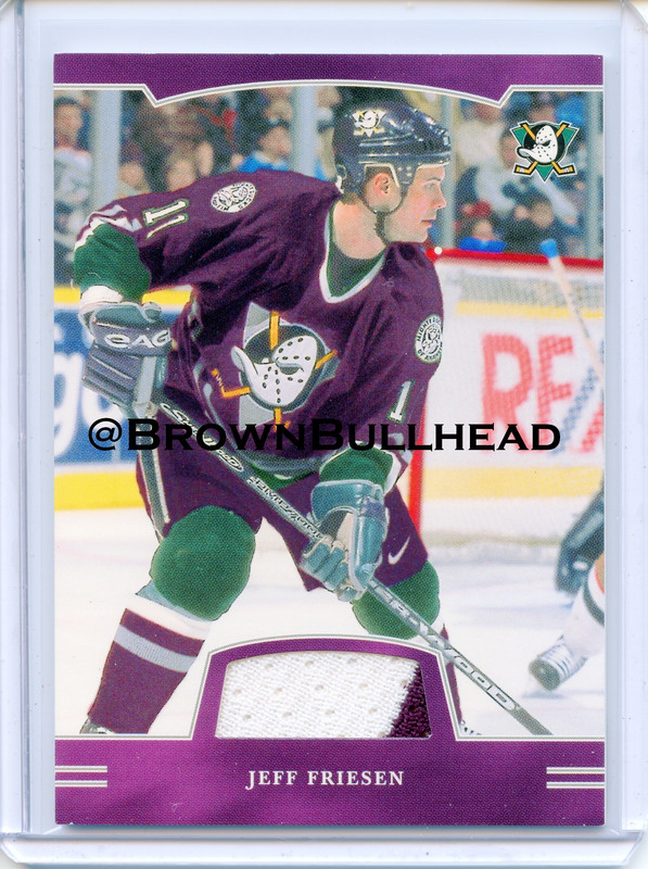 2002-03 BAP First Edition Jerseys #FE-063 [Jeff Friesen] [Anaheim Mighty Ducks] [~100] [swatch=white
