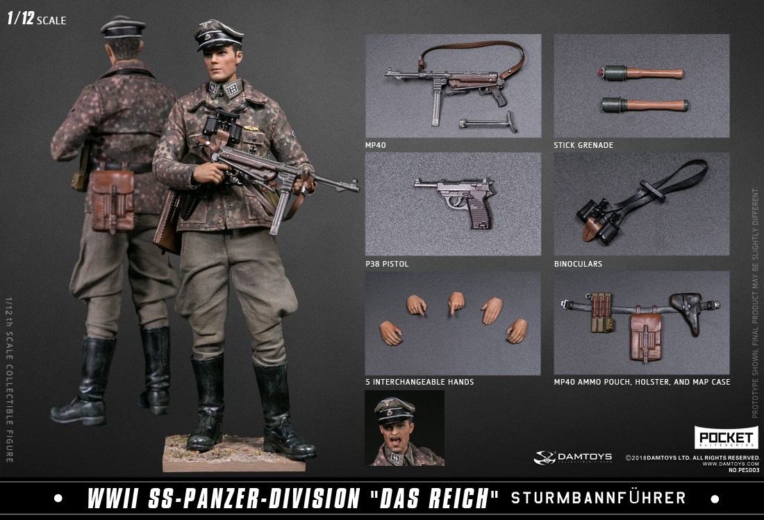 DAM Toys: Pocket Elite WW2 1/12 German SS Panzer Division