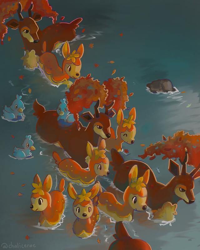 deerling-sawsbuck-and-ducklett-pokemon-d