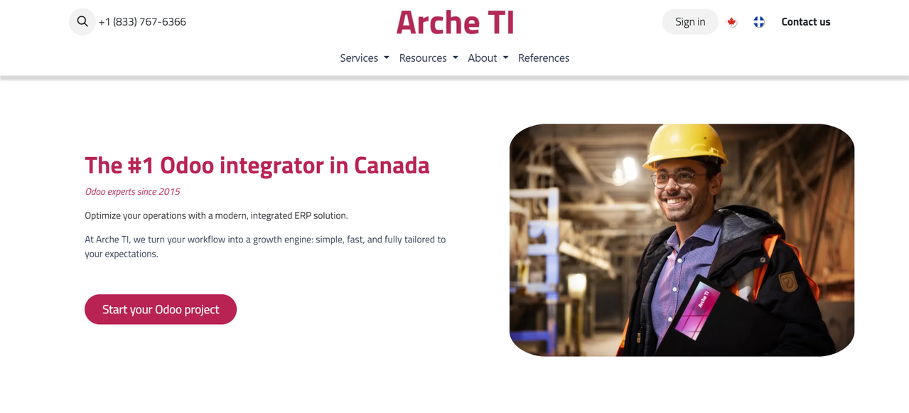 Odoo Development Company in Canada Arche TI