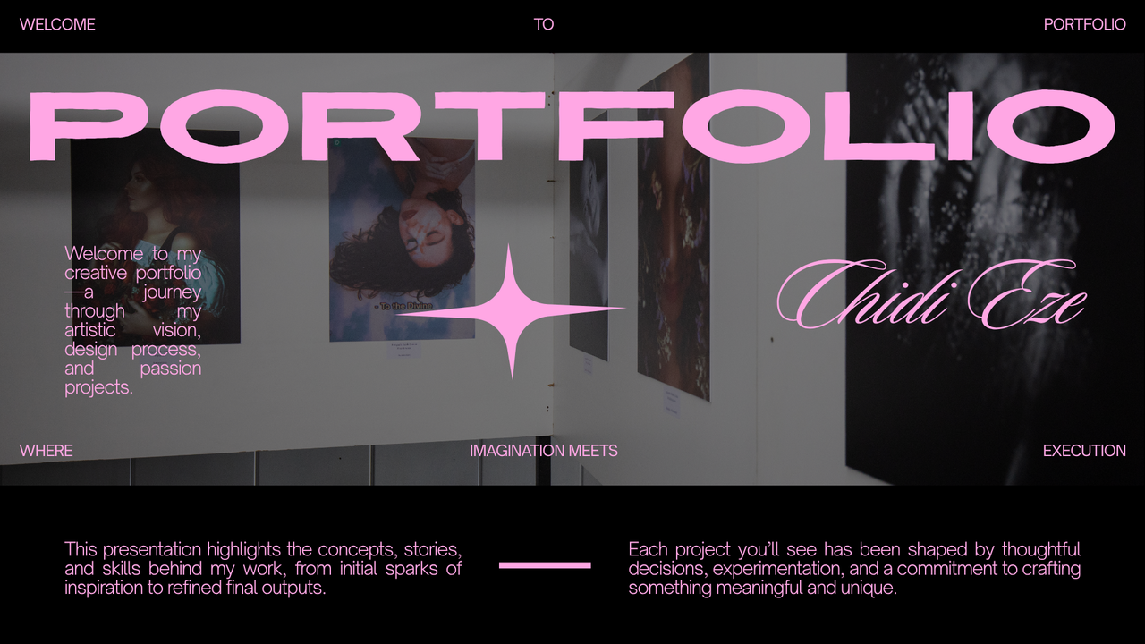 Black and Pink Modern Clean Portfolio Presentation