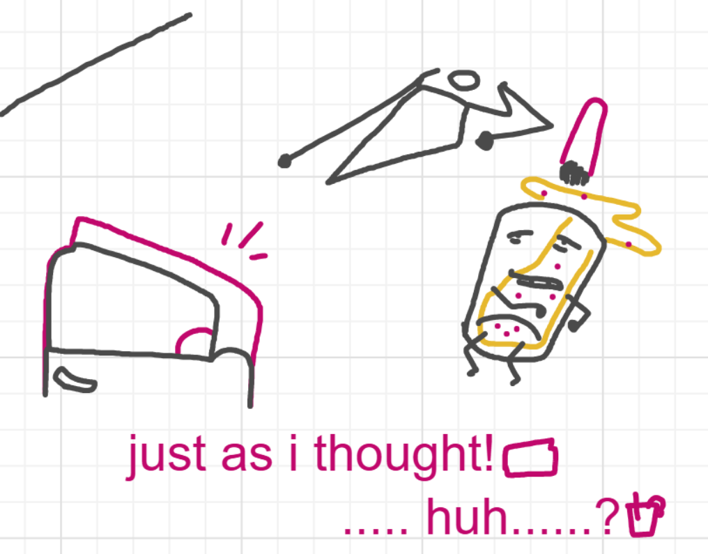 A panel from A Murder On The, episode six of the Board Boards object show by Furretwalk/WalkingFurret.