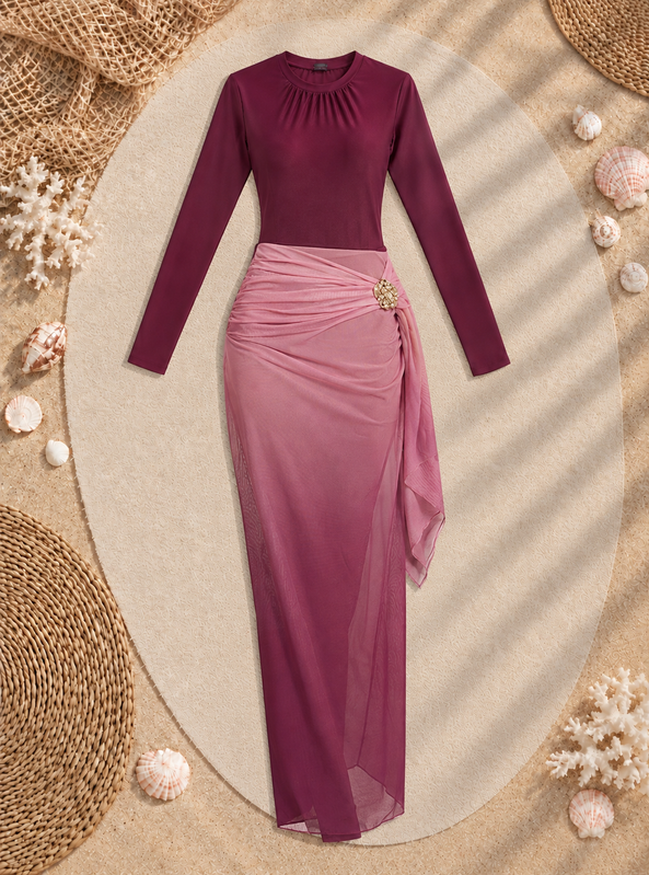 Merlot Swimsuit Three-piece