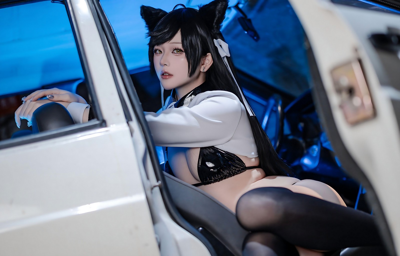 屿鱼 Yuyu 碧蓝航线 爱宕 赛车服 Cosplay 写真图集（114P｜142MB）插图4