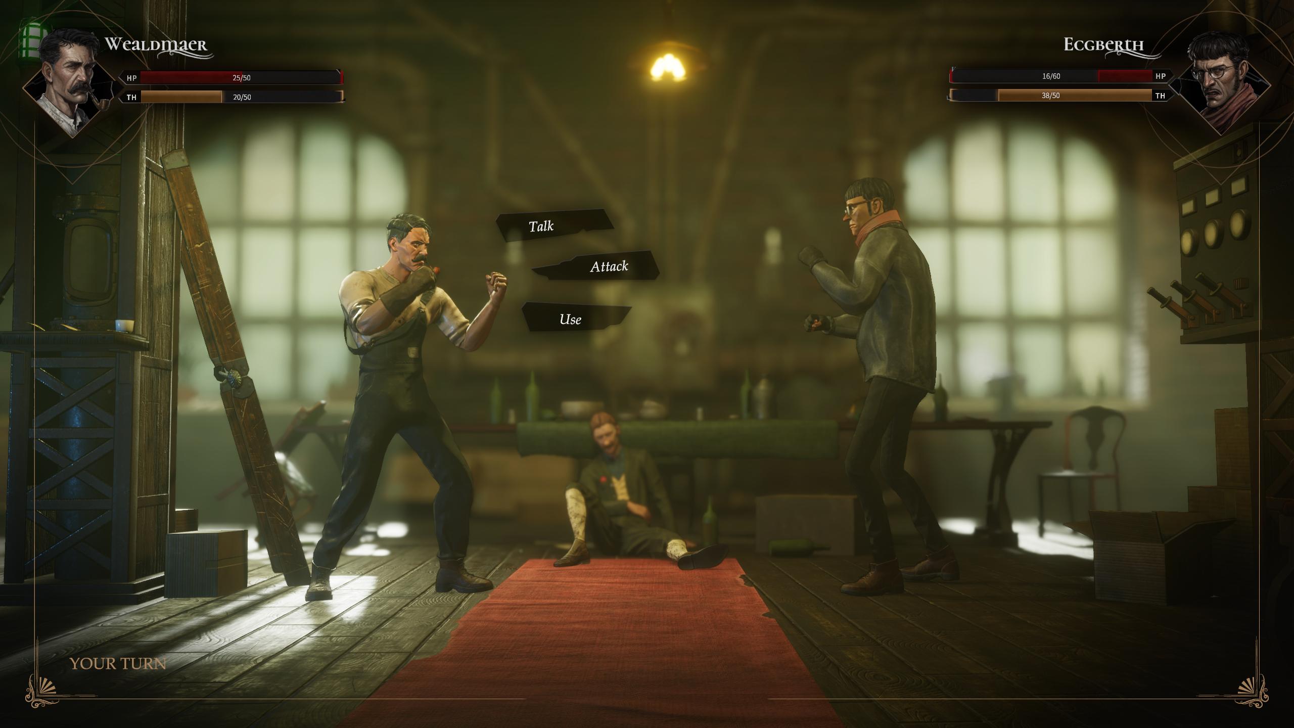 Combat screen showing Health Bar and Threat Bar