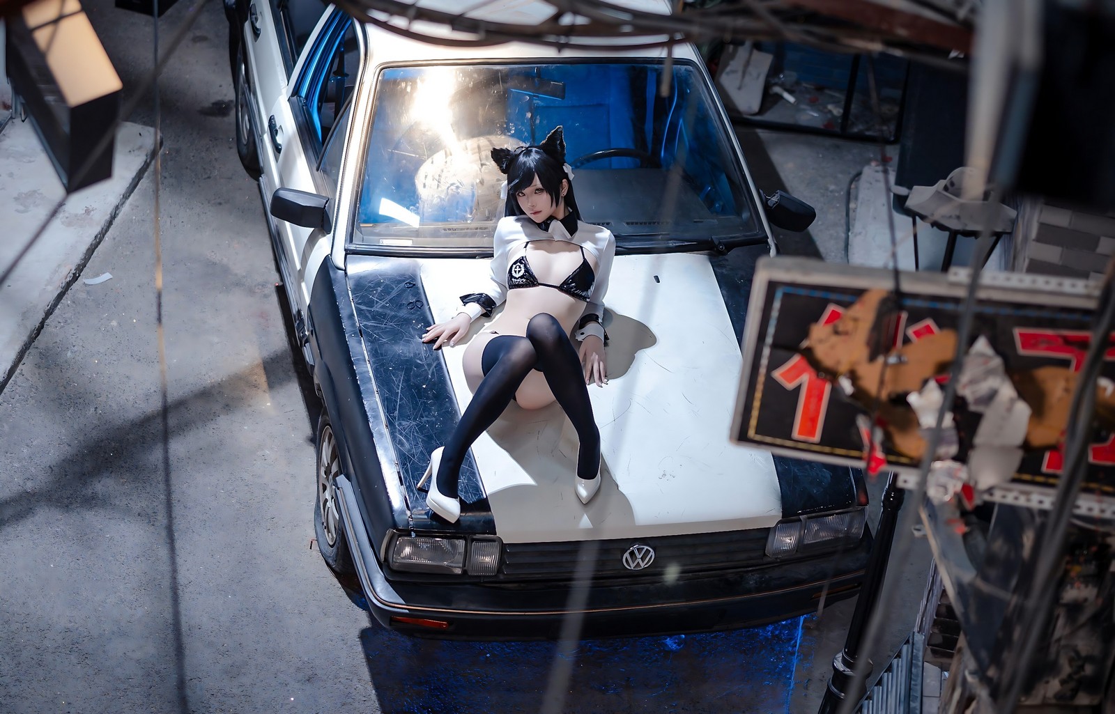 屿鱼 Yuyu 碧蓝航线 爱宕 赛车服 Cosplay 写真图集（114P｜142MB）插图5