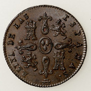 4 maravedís 1847. Isabel II. Segovia. PAS5637