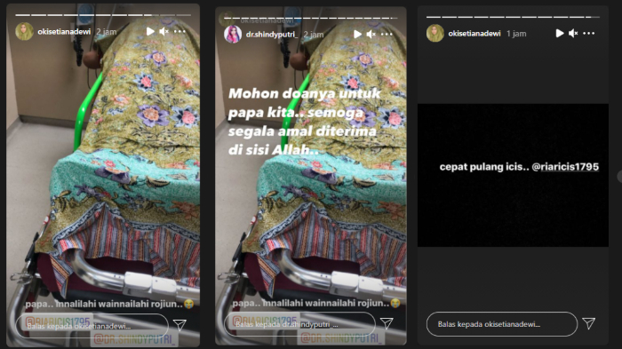Oki Setiana Dewi kabarkan sang ayah meninggal.